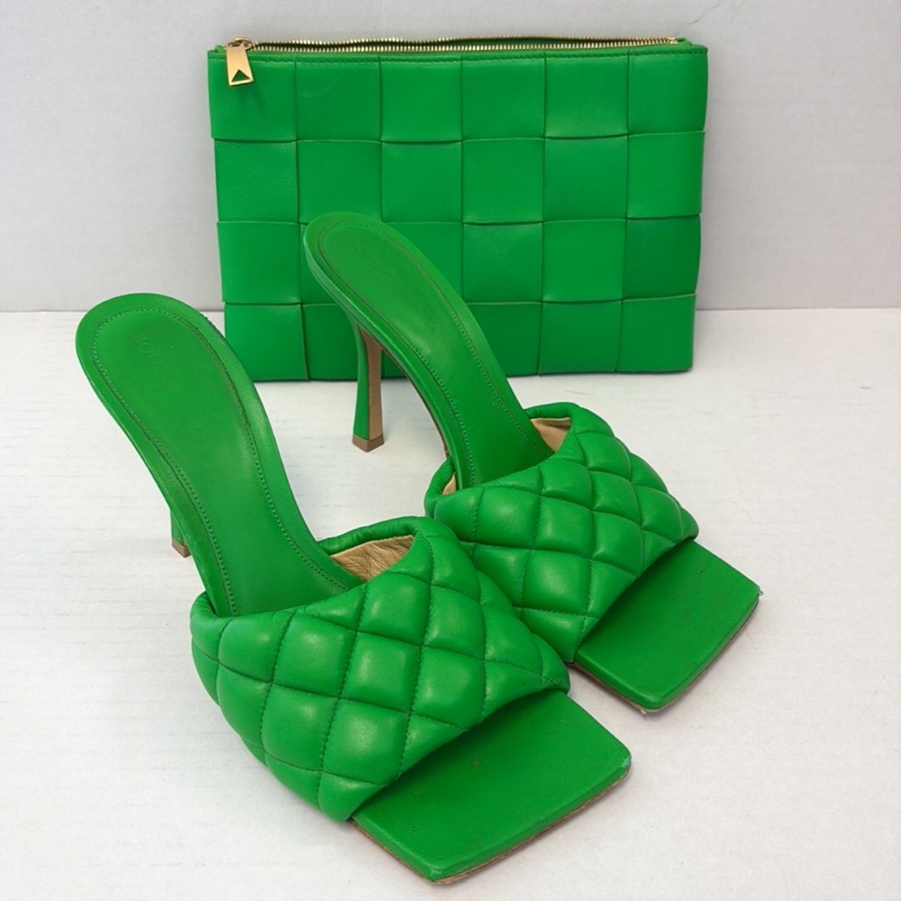 BOTTEGA VENETA Parakeet 
Padded Stretch Mule Sandals